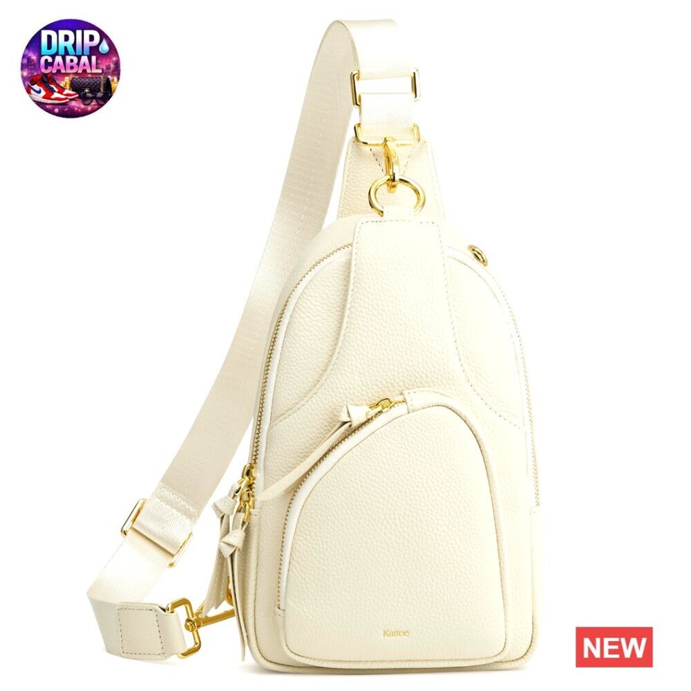 Leather Sling Bag with RFID Blocking, Crossbody Fanny Pack
